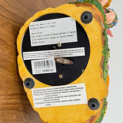 LOT 70B: Disney Winnie the Pooh Honeypot Musical Water Globe & Window Character Snowglobe