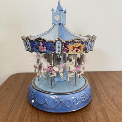 LOT 71B: Disney Ardleigh Elliott Cinderella's Enchanted Journey "Dreams Come True" Heirloom Porcelain Musical Carousel A0160