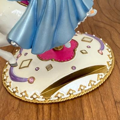 LOT 72B: Disney Cinderella Decor - Porcelain Wedding Statue, Disney Parks Carousel Horse & Photo Frame