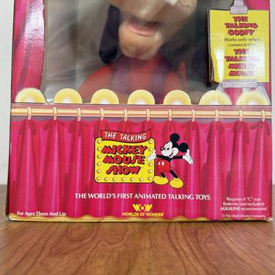 LOT 74B: Disney World of Wonders Talking Mickey Mouse Show Goofy Doll in Box
