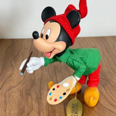 LOT 77B: Disney Clothique Possible Dreams Santas, Mickey & Minnie w/ Disney's Christmas Collection Train Photo Prames & Salt...