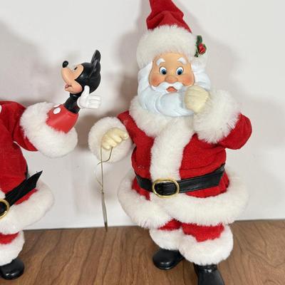 LOT 77B: Disney Clothique Possible Dreams Santas, Mickey & Minnie w/ Disney's Christmas Collection Train Photo Prames & Salt...