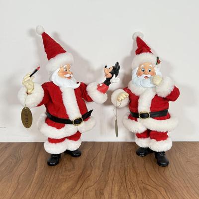 LOT 77B: Disney Clothique Possible Dreams Santas, Mickey & Minnie w/ Disney's Christmas Collection Train Photo Prames & Salt...
