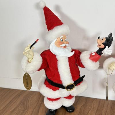 LOT 77B: Disney Clothique Possible Dreams Santas, Mickey & Minnie w/ Disney's Christmas Collection Train Photo Prames & Salt...