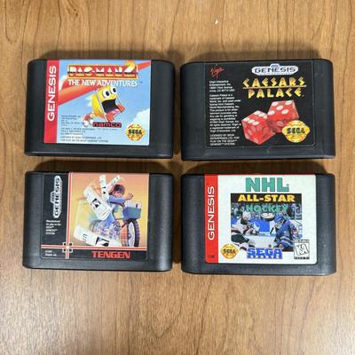 LOT 79B: Vintage Sega Genesis Nomad Video Game System Model MK-6100 w/ 7 Games - Sonic, Pacman, Beavis and Butthead