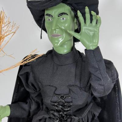 LOT 80B: 2001 Gemmy Wizard of Oz Collectible Animated Figures w/ Boxes - Wicked Witch of the West & Scarecrow