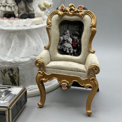 LOT 92B: Vintage Enesco Figurines, Cake Topper & More