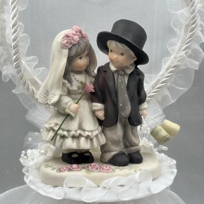 LOT 92B: Vintage Enesco Figurines, Cake Topper & More