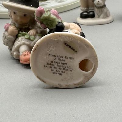 LOT 92B: Vintage Enesco Figurines, Cake Topper & More