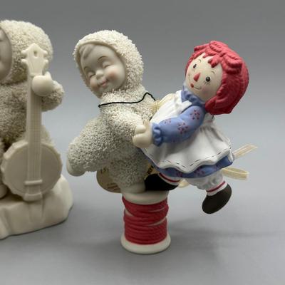 LOT 95B: Vintage Department 56 Eloise, Madeline, Curious George & Raggedy Anne SnowBabies