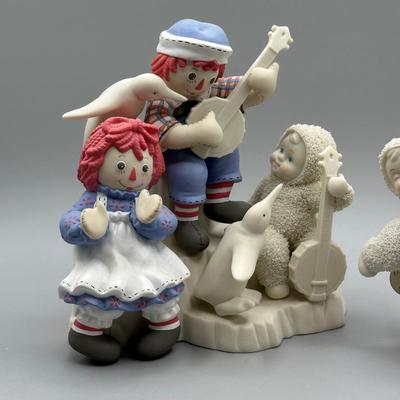 LOT 95B: Vintage Department 56 Eloise, Madeline, Curious George & Raggedy Anne SnowBabies