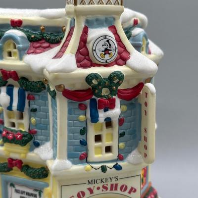 LOT 97B: Vintage Mickey Mouse Toy Shop Ceramic House w/ Figurines