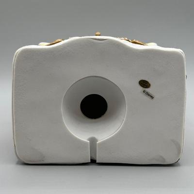 LOT 99B: Vintage Mickeys Cinema Place Christmas Village Ceramic House w/ Figurines