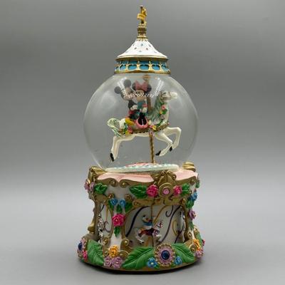 LOT 105B: Disney's Mickey & Minnie Mouse Musical Carousel Snow Globe
