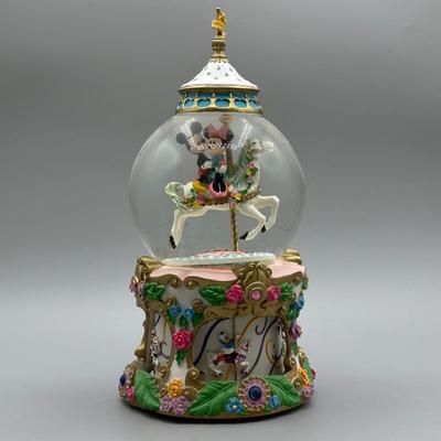 LOT 105B: Disney's Mickey & Minnie Mouse Musical Carousel Snow Globe