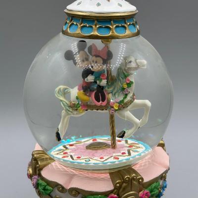 LOT 105B: Disney's Mickey & Minnie Mouse Musical Carousel Snow Globe