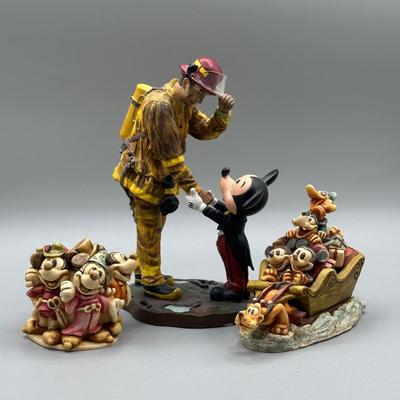 LOT 106B: Tribute to Firefighters Figurine by Charles Boyer & Harmony Kingdom Trinket Boxes