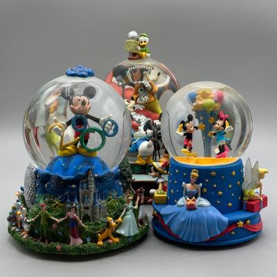 LOT 107B: Disney Snow Globes! Silver Screen Debut, 2000 Millennium & 100th Birthday