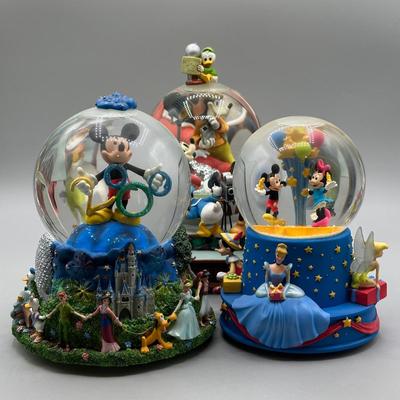 LOT 107B: Disney Snow Globes! Silver Screen Debut, 2000 Millennium & 100th Birthday