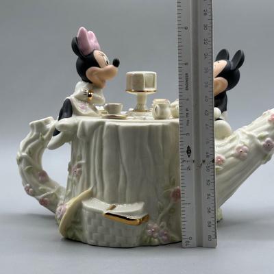 LOT 113B: Lenox Mickey & Minnie’s Afternoon Picnic Bowl/Mickey & Minnie Teapot