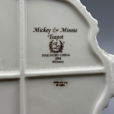 LOT 113B: Lenox Mickey & Minnie’s Afternoon Picnic Bowl/Mickey & Minnie Teapot