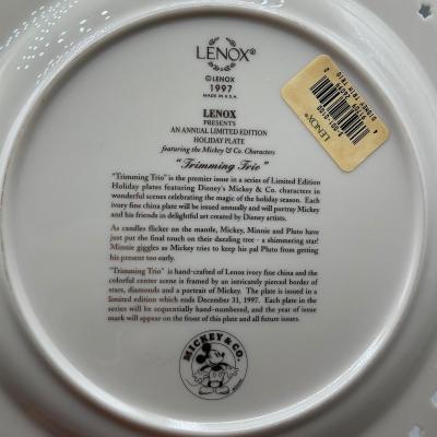 LOT 114B: Lenox Animated Classics Candlesticks & Lenox Limited Addition Mickey Mouse Decorative Plates