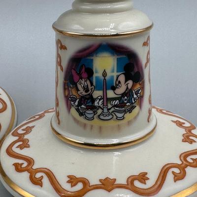LOT 114B: Lenox Animated Classics Candlesticks & Lenox Limited Addition Mickey Mouse Decorative Plates