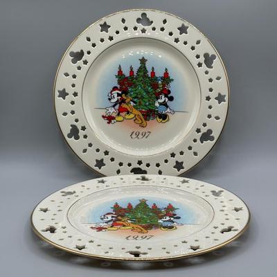 LOT 114B: Lenox Animated Classics Candlesticks & Lenox Limited Addition Mickey Mouse Decorative Plates