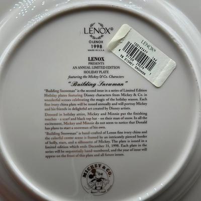 LOT 114B: Lenox Animated Classics Candlesticks & Lenox Limited Addition Mickey Mouse Decorative Plates