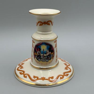 LOT 114B: Lenox Animated Classics Candlesticks & Lenox Limited Addition Mickey Mouse Decorative Plates