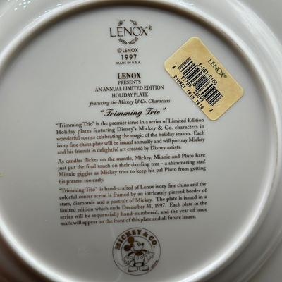 LOT 114B: Lenox Animated Classics Candlesticks & Lenox Limited Addition Mickey Mouse Decorative Plates
