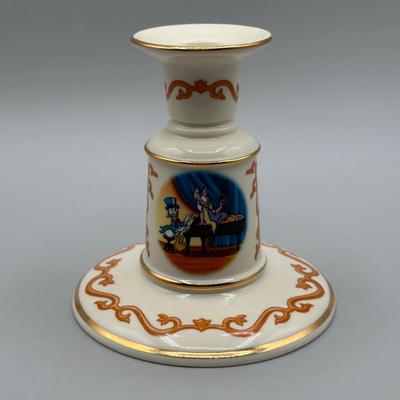 LOT 114B: Lenox Animated Classics Candlesticks & Lenox Limited Addition Mickey Mouse Decorative Plates