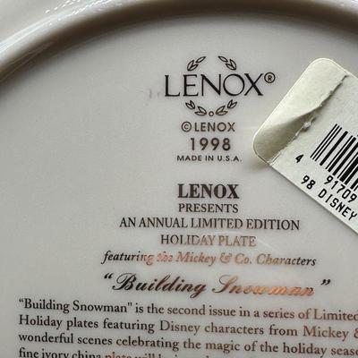 LOT 114B: Lenox Animated Classics Candlesticks & Lenox Limited Addition Mickey Mouse Decorative Plates