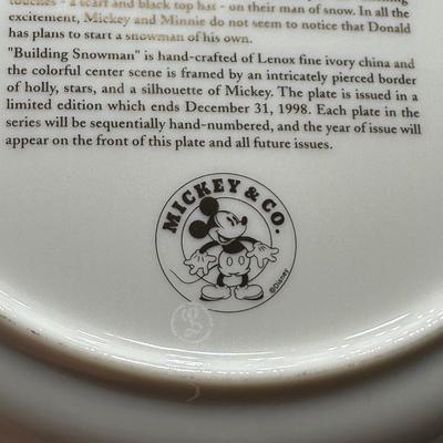 LOT 114B: Lenox Animated Classics Candlesticks & Lenox Limited Addition Mickey Mouse Decorative Plates