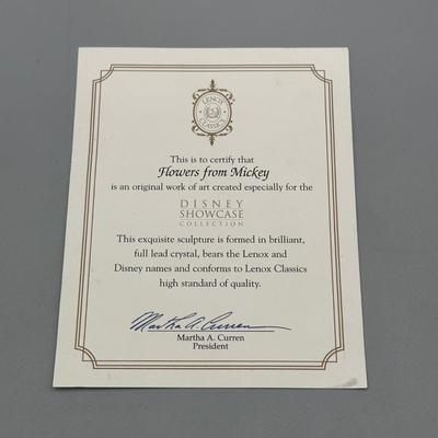 LOT 115B: Lenox The Mickey & Minnie Keepsake Box & Minnie’s Dream Wedding Sculpture