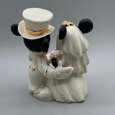 LOT 115B: Lenox The Mickey & Minnie Keepsake Box & Minnie’s Dream Wedding Sculpture
