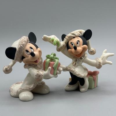 LOT 117B: Lenox x Disney Figures - Minnie’s Christmas Wish, Christmas with Mickey & More