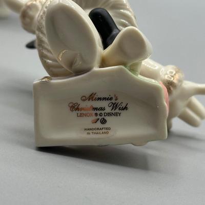 LOT 117B: Lenox x Disney Figures - Minnie’s Christmas Wish, Christmas with Mickey & More