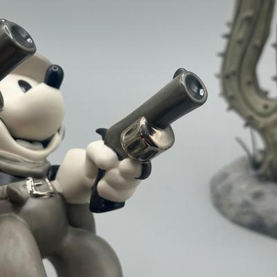 LOT 118B: Two Gun Mickey Quick Draw Cowboy & Cutest lil Cowgirl Porcelain Figurines