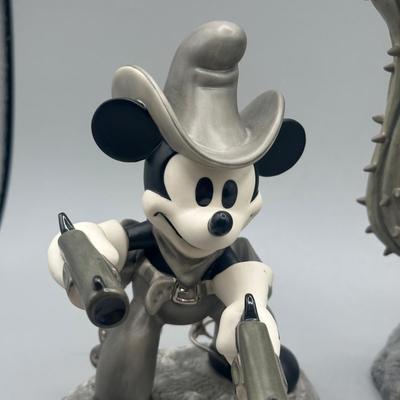 LOT 118B: Two Gun Mickey Quick Draw Cowboy & Cutest lil Cowgirl Porcelain Figurines