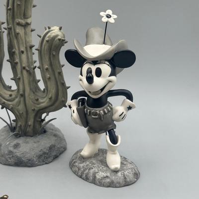 LOT 118B: Two Gun Mickey Quick Draw Cowboy & Cutest lil Cowgirl Porcelain Figurines