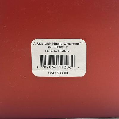 LOT 119B: Lenox A Ride With Mickey & A Ride With Minnie Ornaments In Box
