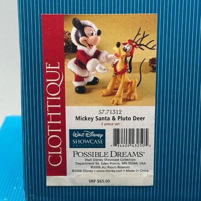 LOT 122B: Walt Disney Showcase Collection - Mickey & Minnie’s Sweet Treats & Mickey Santa & Pluto Deer in Box