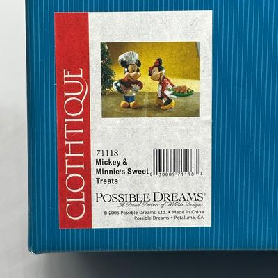 LOT 122B: Walt Disney Showcase Collection - Mickey & Minnie’s Sweet Treats & Mickey Santa & Pluto Deer in Box