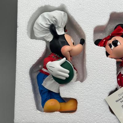 LOT 122B: Walt Disney Showcase Collection - Mickey & Minnie’s Sweet Treats & Mickey Santa & Pluto Deer in Box