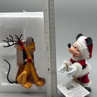 LOT 122B: Walt Disney Showcase Collection - Mickey & Minnie’s Sweet Treats & Mickey Santa & Pluto Deer in Box