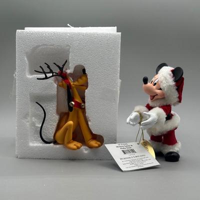LOT 122B: Walt Disney Showcase Collection - Mickey & Minnie’s Sweet Treats & Mickey Santa & Pluto Deer in Box