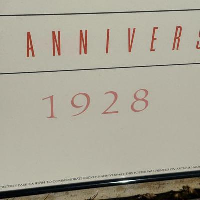 LOT 127B: Mickey Mouse 60th Anniversary Poster Print