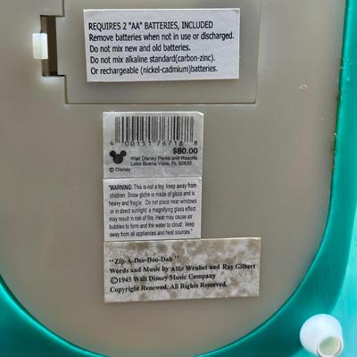 LOT 129B: Disney Steamboat Willie Liberty Belle River Boat Mickey Mouse Musical Snow Globe