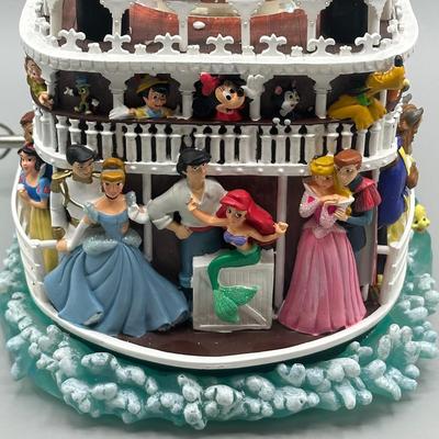 LOT 129B: Disney Steamboat Willie Liberty Belle River Boat Mickey Mouse Musical Snow Globe